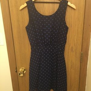 Forever 21 navy blue polka dot dress